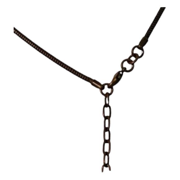 Vintage Marjorie Baer SF Modernist Necklace Silver Tone Metal Pendant Link Chain - Picture 3 of 4